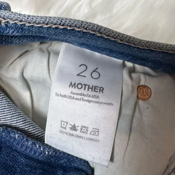 Mother The Mid Rise Dazzler Ankle Fray - ‘Riding The Cliffside’